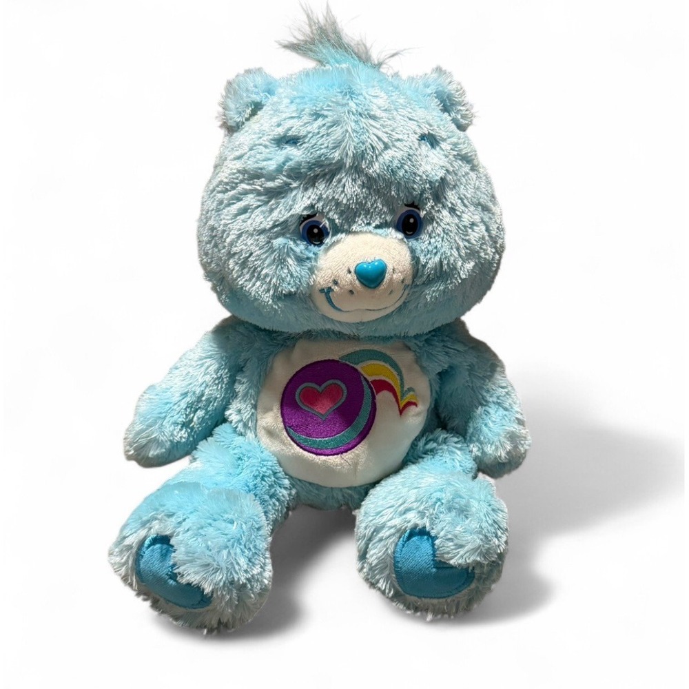 2005 Care Bears Play-A-Lot Bear Plush Blue 13" Floppy Play Along JAKKS Pacific